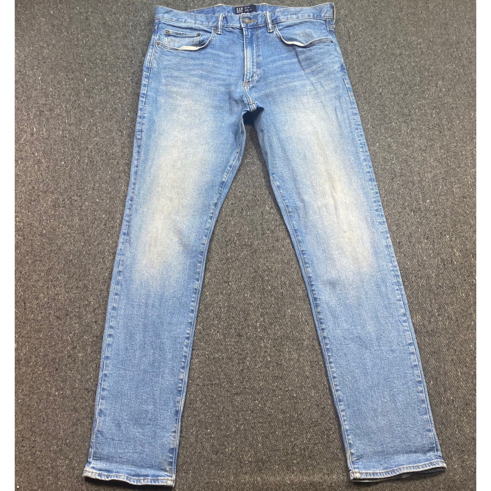 Gap Slim Jeans Sz 36 Mens Blue Skater Streetwear Light Wash Denim Pants